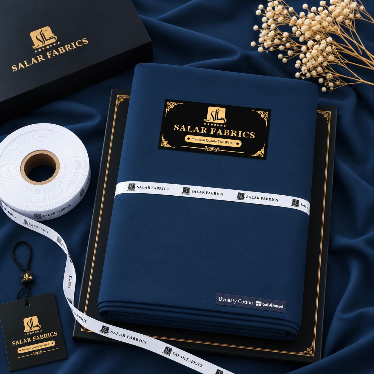 Dynasty Cotton Blue Zinc